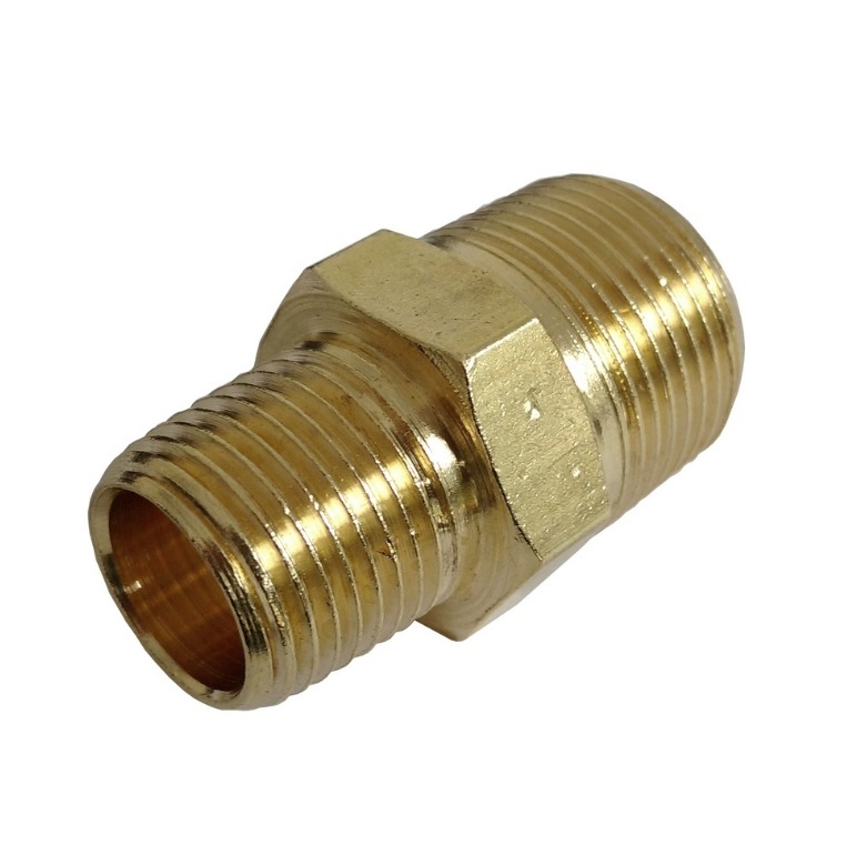 Niple Macho 26SF 1/2 NPT X 1/8 NPT Latão