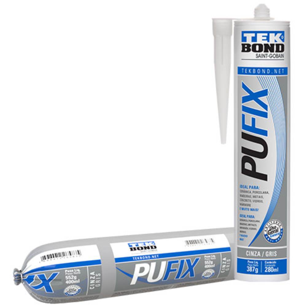 Selante PU Cinza 387g / 280ml Pufix