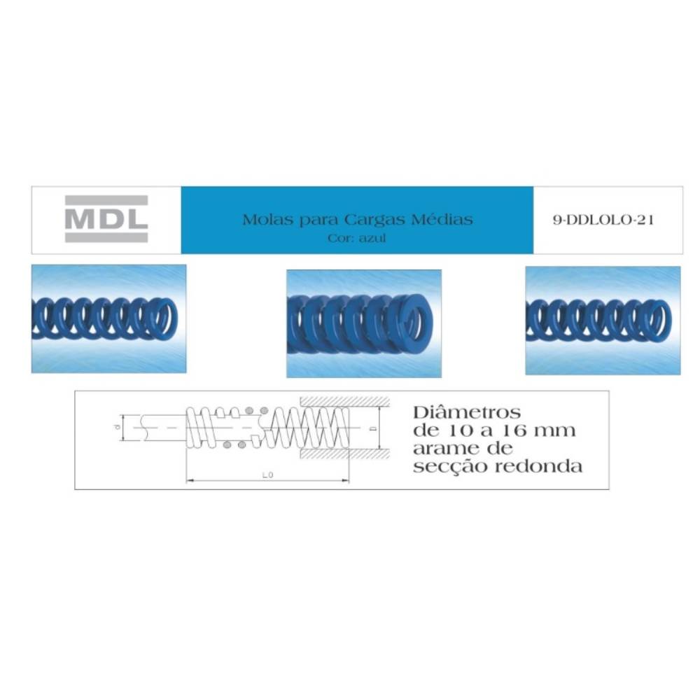 Mola Para Estampo/molde Azul 16 X 89 Codi...